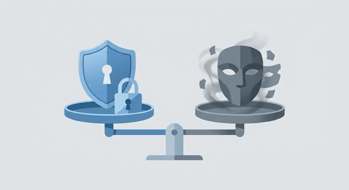 Abwaegung zwischen sparsamem Datenschutz und riskanter Anonymitaet ohne Aufsicht